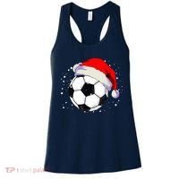 Christmas Soccer Ball Santa Hat Xmas Boys Sport Women's Tank Top thumb 0