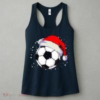 Christmas Soccer Ball Santa Hat Xmas Boys Sport Women's Tank Top thumb 3