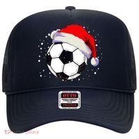 Christmas Soccer Ball Santa Hat Xmas Boys Sport Hat thumb 0