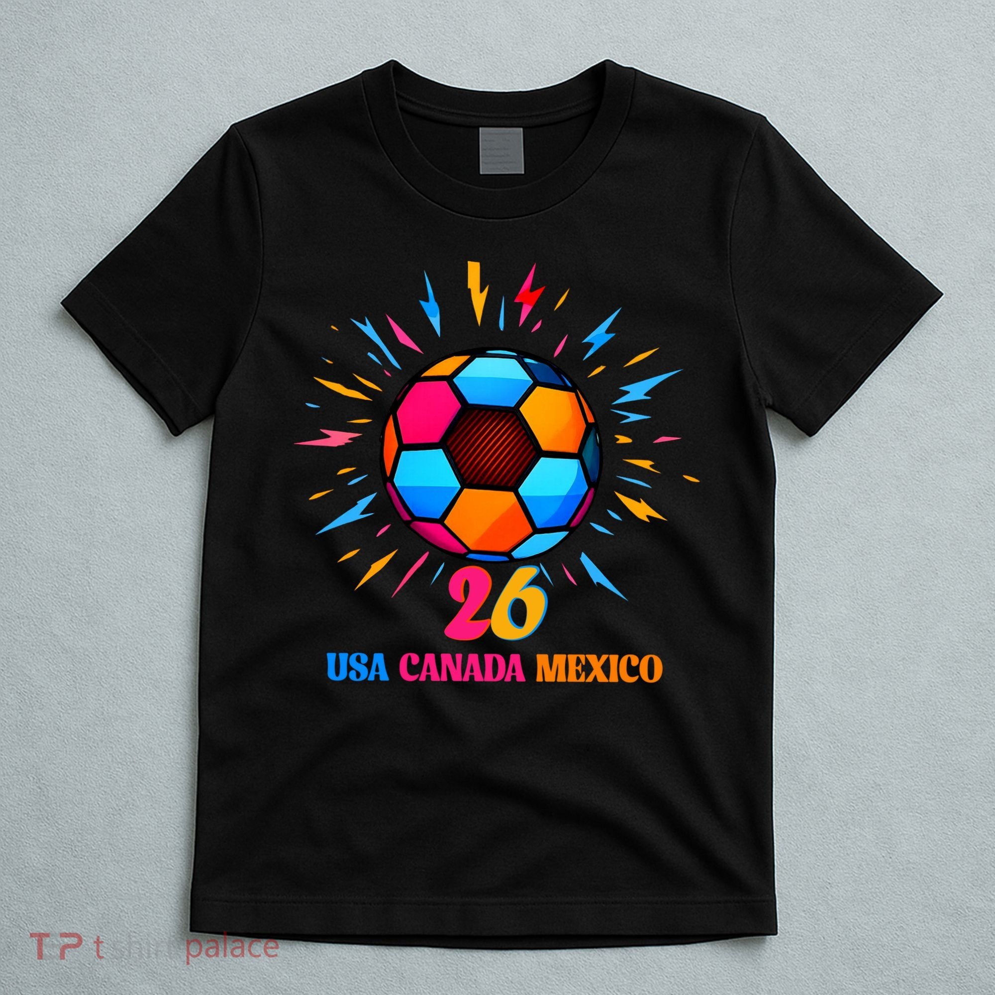 Colorful Soccer Ball USA Canada Mexico 2026 T-Shirt