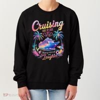 Cruising Side By Side Husband Wife Love Cruise Couple Cruise Women's Sweatshirt thumb 0