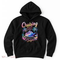 Cruising Side By Side Husband Wife Love Cruise Couple Cruise Hoodie thumb 0