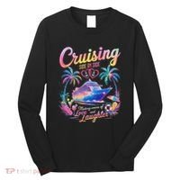 Cruising Side By Side Husband Wife Love Cruise Couple Cruise Long Sleeve Shirt thumb 0
