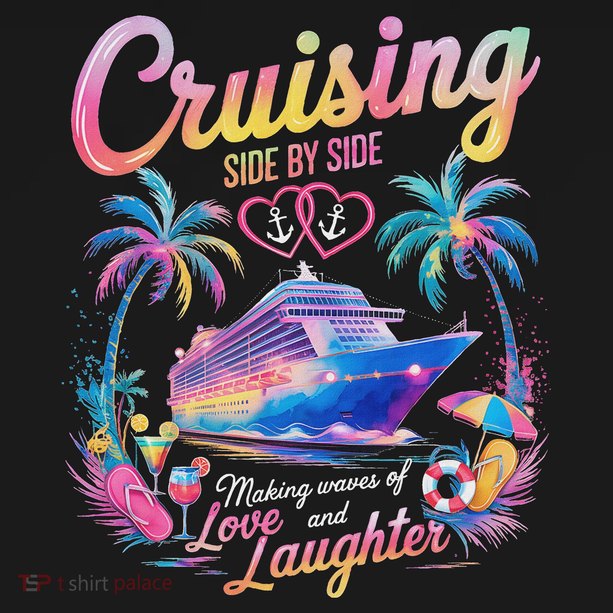 Cruising Side By Side Husband Wife Love Cruise Couple Cruise Sweatshirt