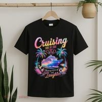 Cruising Side By Side Husband Wife Love Cruise Couple Cruise T-Shirt thumb 2