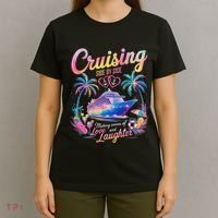 Cruising Side By Side Husband Wife Love Cruise Couple Cruise T-Shirt thumb 4