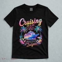 Cruising Side By Side Husband Wife Love Cruise Couple Cruise T-Shirt thumb 5