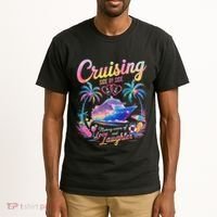 Cruising Side By Side Husband Wife Love Cruise Couple Cruise Tall T-Shirt thumb 2