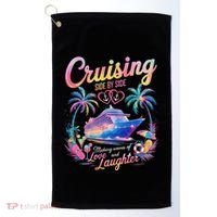 Cruising Side By Side Husband Wife Love Cruise Couple Cruise Golf Towel thumb 0