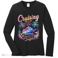 Cruising Side By Side Husband Wife Love Cruise Couple Cruise Women's Long Sleeve Shirt thumb 0