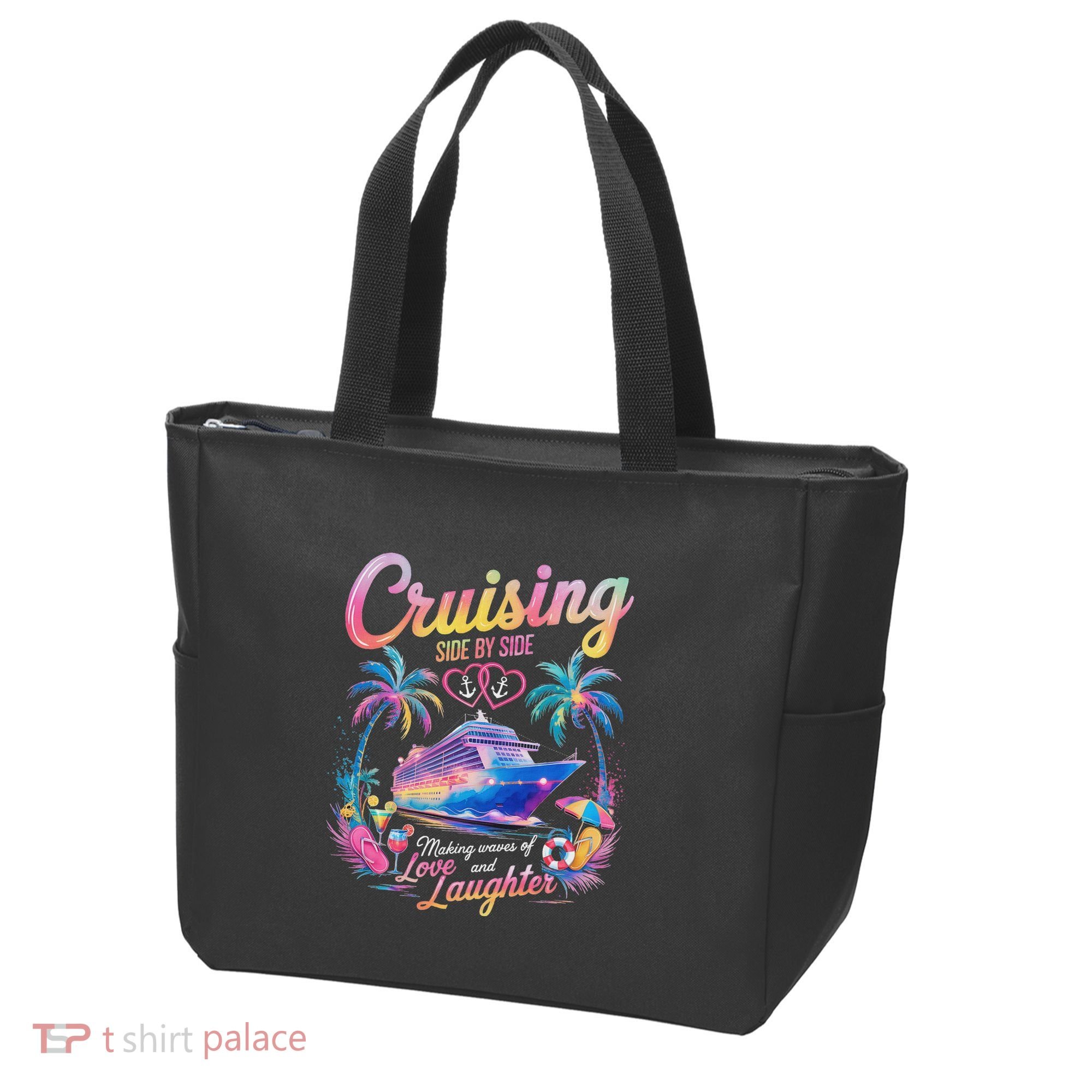Cruising Side By Side Husband Wife Love Cruise Couple Cruise Tote Bag
