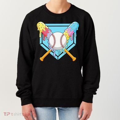 Cool Sport Baseball Home Plate Drip With Sprinkles Drip Women's Sweatshirt