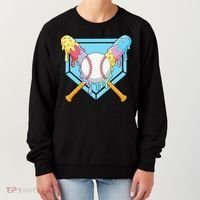 Cool Sport Baseball Home Plate Drip With Sprinkles Drip Women's Sweatshirt thumb 0