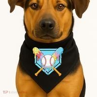 Cool Sport Baseball Home Plate Drip With Sprinkles Drip USA-Made Doggie Bandana thumb 1