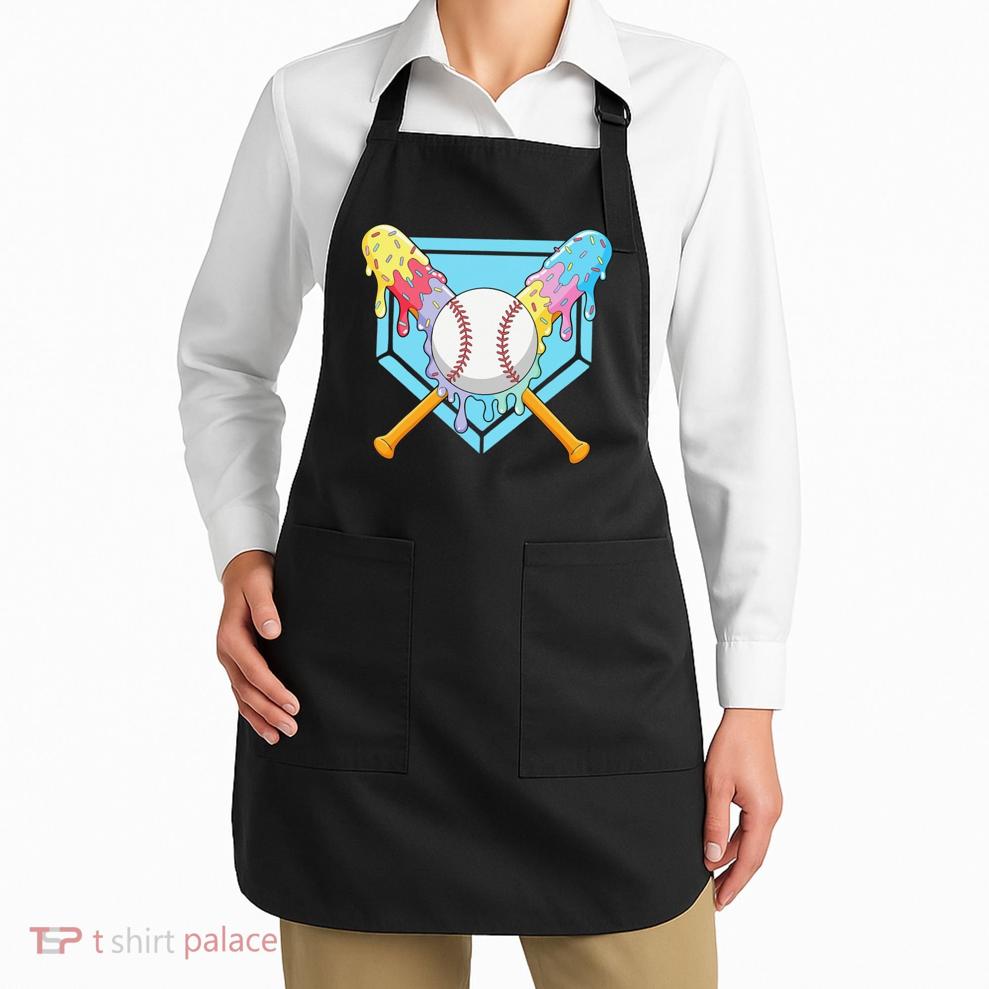 Cool Sport Baseball Home Plate Drip With Sprinkles Drip Apron
