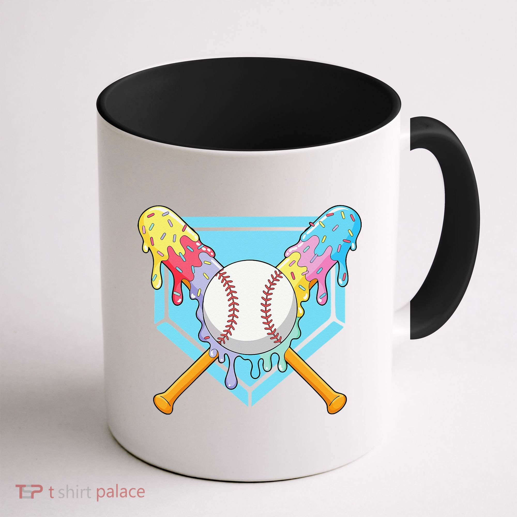 Cool Sport Baseball Home Plate Drip With Sprinkles Drip Coffee Mug