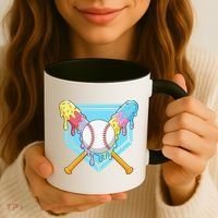 Cool Sport Baseball Home Plate Drip With Sprinkles Drip Coffee Mug thumb 3