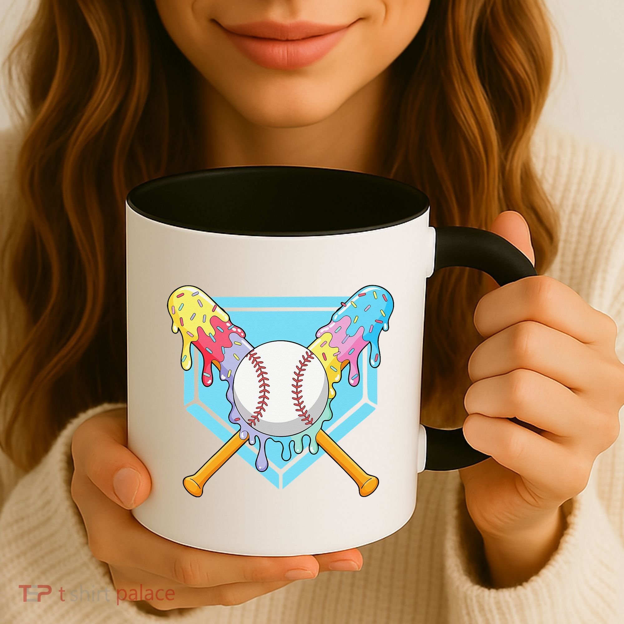 Cool Sport Baseball Home Plate Drip With Sprinkles Drip Coffee Mug
