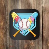 Cool Sport Baseball Home Plate Drip With Sprinkles Drip Coaster thumb 0