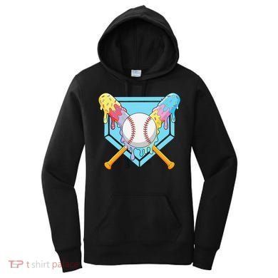 Cool Sport Baseball Home Plate Drip With Sprinkles Drip Women's Hoodie