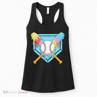 Cool Sport Baseball Home Plate Drip With Sprinkles Drip Women's Tank Top