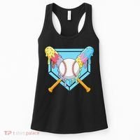 Cool Sport Baseball Home Plate Drip With Sprinkles Drip Women's Tank Top thumb 0