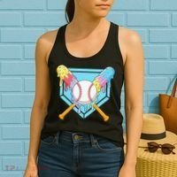 Cool Sport Baseball Home Plate Drip With Sprinkles Drip Women's Tank Top thumb 2