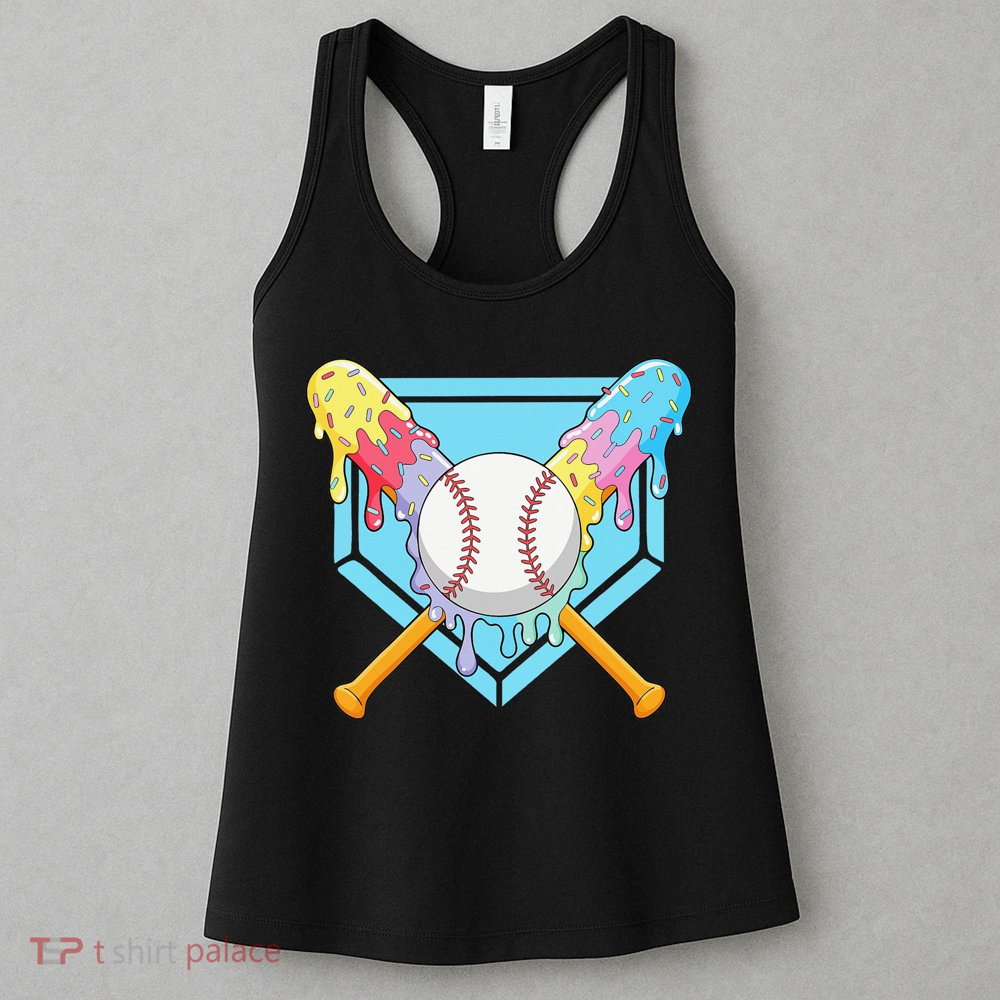 Cool Sport Baseball Home Plate Drip With Sprinkles Drip Women's Tank Top