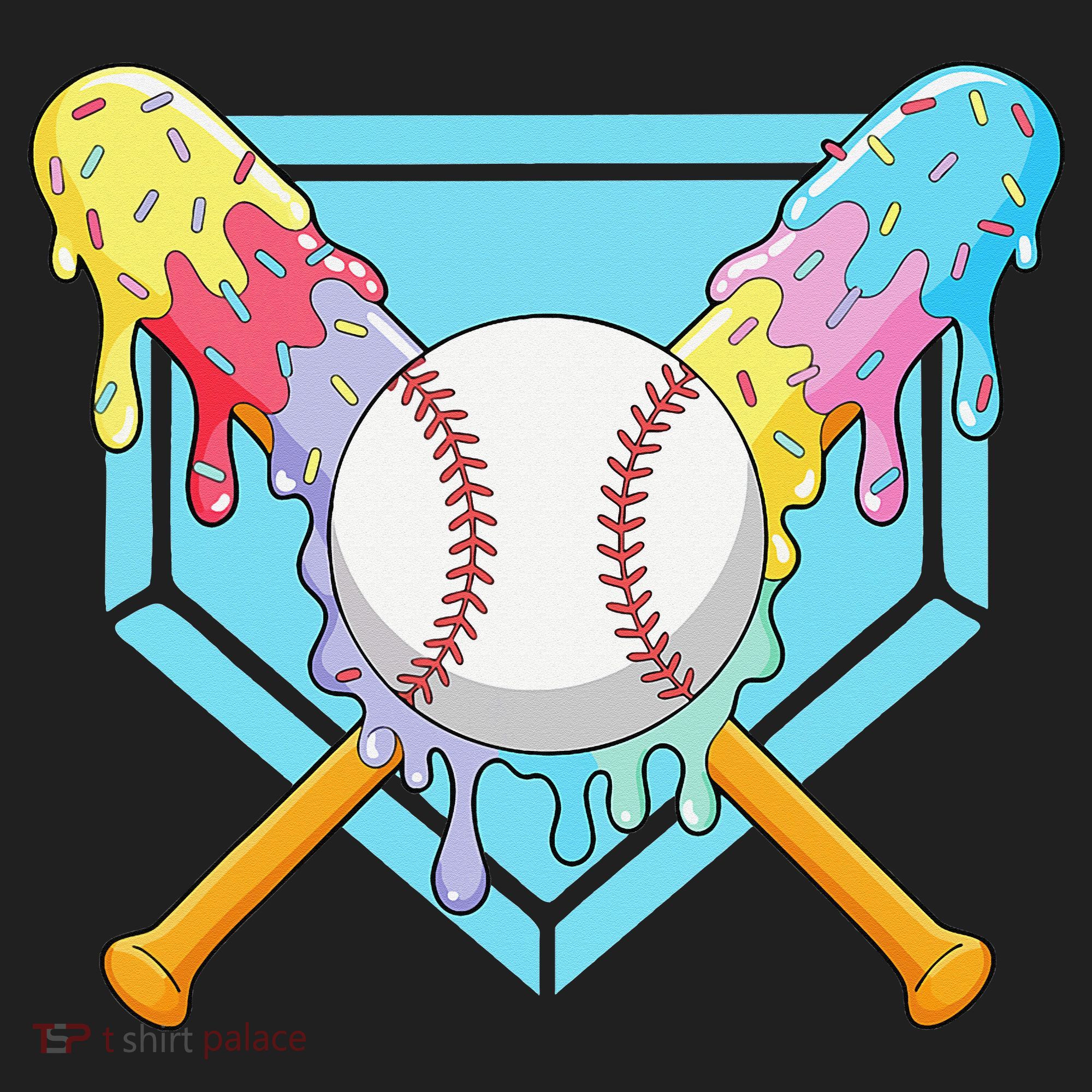 Cool Sport Baseball Home Plate Drip With Sprinkles Drip Hat