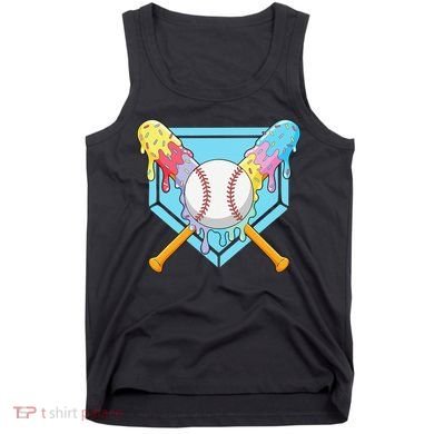 Cool Sport Baseball Home Plate Drip With Sprinkles Drip Tank Top
