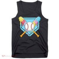 Cool Sport Baseball Home Plate Drip With Sprinkles Drip Tank Top thumb 0