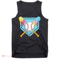 Cool Sport Baseball Home Plate Drip With Sprinkles Drip Tank Top thumb 0