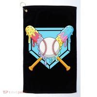 Cool Sport Baseball Home Plate Drip With Sprinkles Drip Golf Towel thumb 0