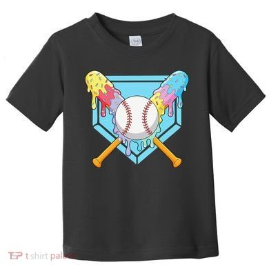Cool Sport Baseball Home Plate Drip With Sprinkles Drip Toddler T-Shirt