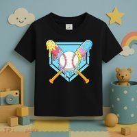 Cool Sport Baseball Home Plate Drip With Sprinkles Drip Toddler T-Shirt thumb 3