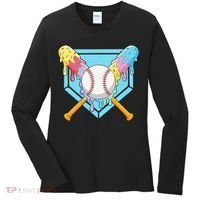 Cool Sport Baseball Home Plate Drip With Sprinkles Drip Women's Long Sleeve Shirt thumb 0