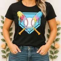 Cool Sport Baseball Home Plate Drip With Sprinkles Drip Women's T-Shirt thumb 2