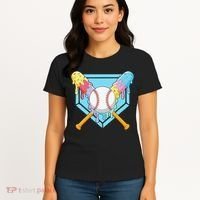 Cool Sport Baseball Home Plate Drip With Sprinkles Drip Women's T-Shirt thumb 4