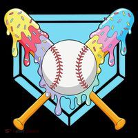 Cool Sport Baseball Home Plate Drip With Sprinkles Drip Women's T-Shirt thumb 6