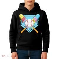 Cool Sport Baseball Home Plate Drip With Sprinkles Drip Kids Hoodie thumb 4