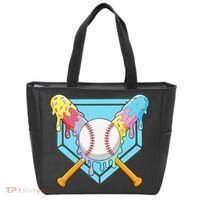 Cool Sport Baseball Home Plate Drip With Sprinkles Drip Tote Bag thumb 0