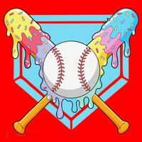 Cool Sport Baseball Home Plate Drip With Sprinkles Drip Santa Hat thumb 1