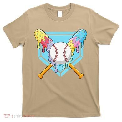 Cool Sport Baseball Home Plate Drip With Sprinkles Drip T-Shirt