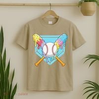Cool Sport Baseball Home Plate Drip With Sprinkles Drip T-Shirt thumb 2