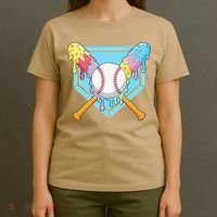 Cool Sport Baseball Home Plate Drip With Sprinkles Drip T-Shirt thumb 4