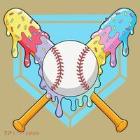 Cool Sport Baseball Home Plate Drip With Sprinkles Drip Button thumb 1