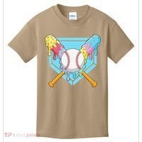 Cool Sport Baseball Home Plate Drip With Sprinkles Drip Kids T-Shirt thumb 0