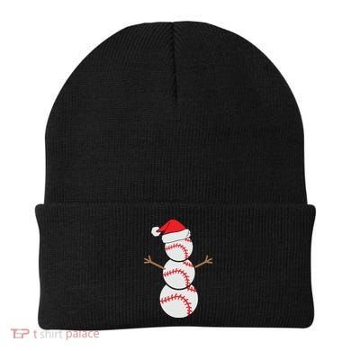 Christmas Snowman Baseball Santa Hat Xmas Beanie