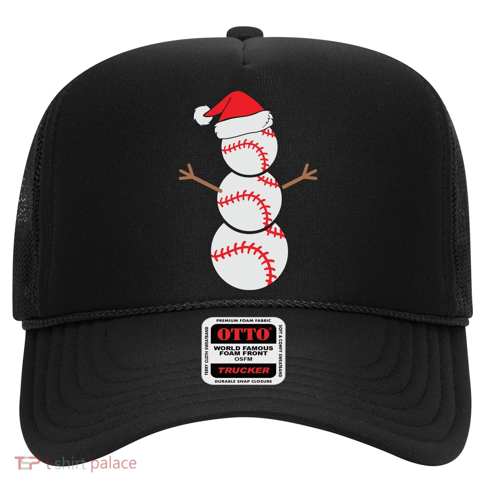 Christmas Snowman Baseball Santa Hat Xmas Hat