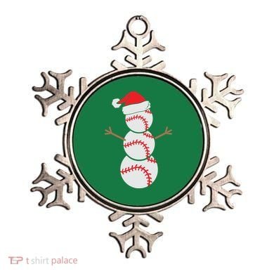 Christmas Snowman Baseball Santa Hat Xmas Ornament